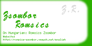 zsombor romsics business card